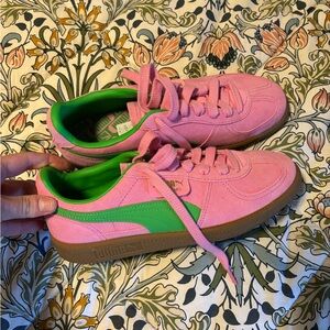 Puma Women's Pink and Green Athletic Shoes